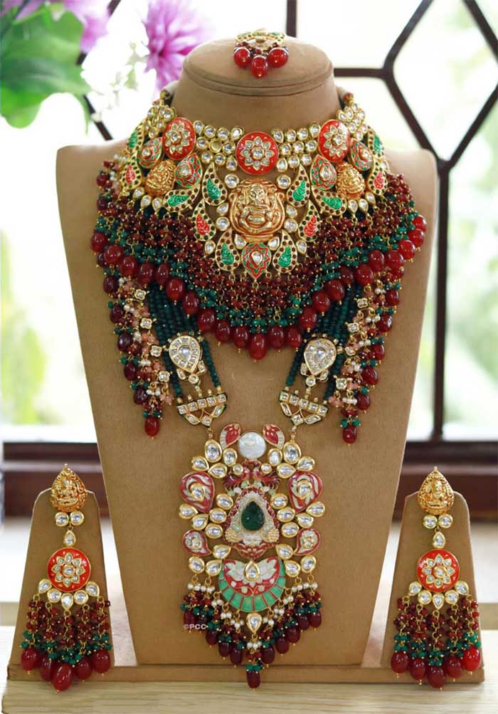 Bridal ganesha necklace set